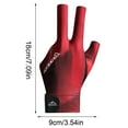 thumbnail image 1 of Open Finger Billiard Pool Gloves Adjustable Sticker Polyester Snooker Pool Gloves Portable Lightweight Reusable Training Gloves black red, 1 of 6