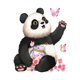 thumbnail image 1 of Panda, Flor Y Mariposa Que Brillan En La Oscuridad, Pegatina Decorativa Para El Hogar, Pegatina Para La Pared, 1 of 5