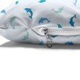 thumbnail image 4 of Sea Animals Pet Bed, Leaping and Playing Dolphin Aquatic Life Animal Marine Theme, Chew Resistant Pad for Dogs and Cats Cushion with Removable Cover, 24" x 39", Turquoise Blue Navy, by Ambesonne, 4 of 4
