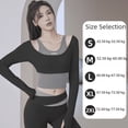 thumbnail image 2 of Conjunto de dos piezas de ropa deportiva ajustada de secado rápido para mujer, para correr, fitness, yoga y manga larga, 2 of 5