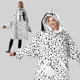 thumbnail image 2 of Sudadera con capucha Giggling Getup Sherpa de gran tamaño, dálmata, 2 of 7