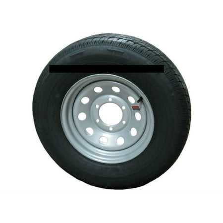 Rainier ST225/75R15 Radial Trailer Tire & Wheel Silver Mod 6-5.5 (Mod W...