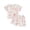 Pink B, variant on WRKEKC Girls 2 Piece Outfits Bow Print Short Sleeve Top Long Flare Pants Casual Soft Daily Summer Cotton 12 Months-5 Years