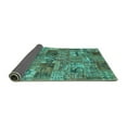 thumbnail image 2 of Ahgly Company Indoor Round Abstract Turquoise Blue Contemporary Area Rugs, 6' Round, 2 of 4