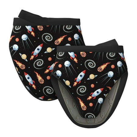 

Qekee Space Rocket Print Non-Slip Mini Oven Mitt Silicone Oven Mitts Heat Resistant Kitchen Mittens Pinch Mitts Cooking Mitts