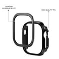 thumbnail image 3 of Dwitch Compatible Aluminum Alloy Bumper Case Apple Watch Series 9/8/7 45mm Hybrid TPU + Metal Shockproof & Anti-Scratch Protective Case for Apple iWatch 45 mm Case,Black, 3 of 3