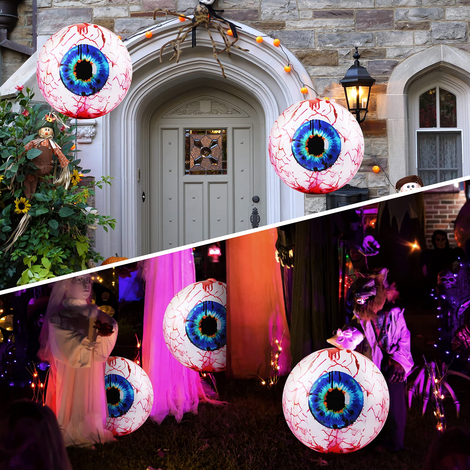 Northlight Set Of 4 Bloodshot Eyeballs Halloween Decorations 2