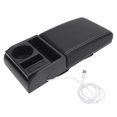 thumbnail image 2 of Center Console Armrest Cover with USB Charging Port Cup Holder, Adjustable Length Car Center Console Protector, Universal Fit for SUVs, Trucks, 2 of 7