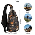 thumbnail image 5 of Sling Backpack,Patterned Pumpkins Halloween Pattern Crossbody Bag with Water Bottle Holder,Waterproof Sling Bag for Men/Women with Chest Phone Holder for Hiking,Travel, 5 of 6