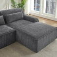 thumbnail image 6 of AENKYO Chenille L-Shaped Oversized Sectional Sofa, Minimalist Sleeper Couch for Living Room or Apartment, No Assembly Required (Gray,Right-Facing Chaise), 6 of 8