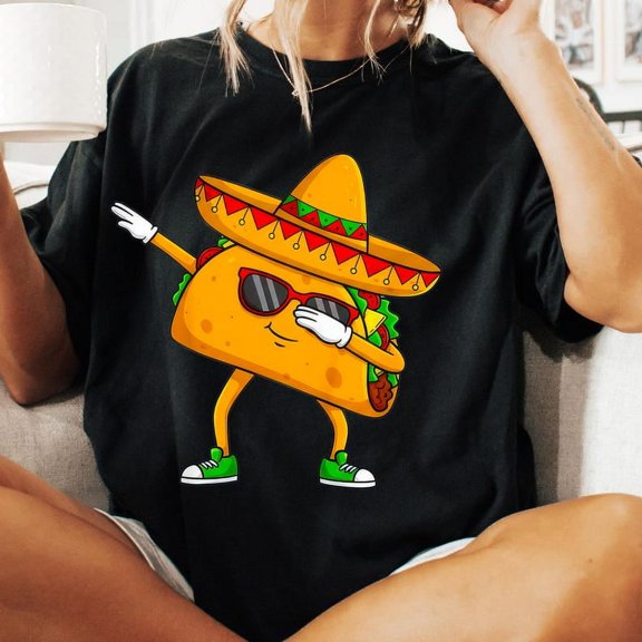Kids Dabbing Taco Cinco de Mayo Shirt, Funny Mexican Food Dab Design for Boys, Cute Fiesta Party Tee for Kids, Cinco de Mayo Outfit