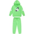 thumbnail image 5 of Auroural Girls Sets 4-16 Outfits Sets Jogger Winter Long Sleeved Set For Boys And Girls Hoodie Set For Children Hooded Sweatshirt Set For Children Two-piece Sweatshirt Sets Green 12 Years, 5 of 6