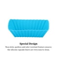 thumbnail image 3 of maskred 10Pcs Silicone Cake Mold Multicolor Mousse Pudding Baking Tools Non-stick Cupcake Liners Home Party Bakeware Accessories Rose Red 1Set, 3 of 6