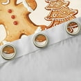 thumbnail image 4 of Homewish Xmas Tree Cookie Black Out Curtains,Merry Christmas Curtains Pack of 2 (42x63 Each),Kawaii Gingerbread Man Bedroom Curtains For Kids,Breathable Home Decor, 4 of 6