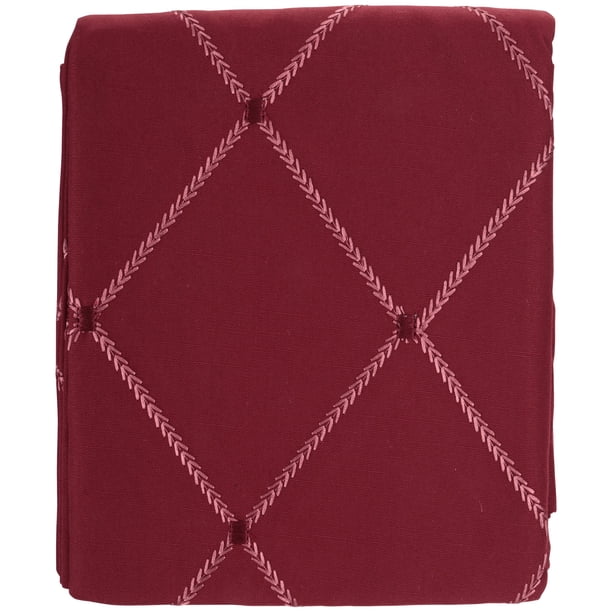Homewear? Wellington Lattice Embroidery Wine Shower Curtain Walmart
