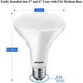 thumbnail image 7 of ENERGETIC Dimmable Outdoor/Indoor BR30 LED Recessed Light Bulb, 11W=75W, 900 Lumens, 2700K Soft White, Ceiling Flood Light Bulb for Cans, CRI85+, UL Listed, 12 Pack, 7 of 7
