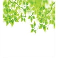 thumbnail image 3 of Leaves Duvet Cover Set, Freshening Background Vibrant Leafage in Spring Flourishing Open up Plant Theme, Decorative 2 Piece Bedding Set with 1 Pillow Shams, Twin Size, Green White, by Ambesonne, 3 of 3
