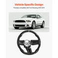 thumbnail image 2 of KFFKFF Steering Wheel for 2010-2014 Ford Mustang, Carbon Fiber Design with Flat-Bottom Shape, Leather Grip Featuring Textured Non-Slip Surface and Detailed Stitching, 2 of 9