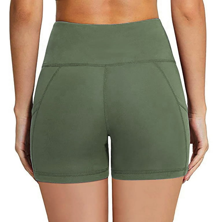 Olive green best sale spandex shorts