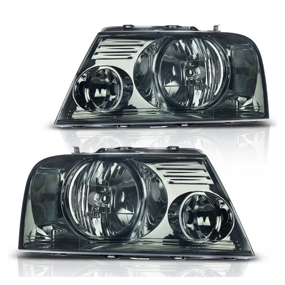 WaiRitoday Smoke Headlight Assembly Compatible with 2004-2008 Ford F-150 F150 2006-2008 Lincoln Mark LT