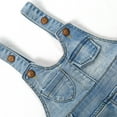 thumbnail image 6 of KIDSCOOL SPACE Baby Little Boys girls Water Washed Ripped Soft Denim Overalls,18-24 Months, 6 of 6
