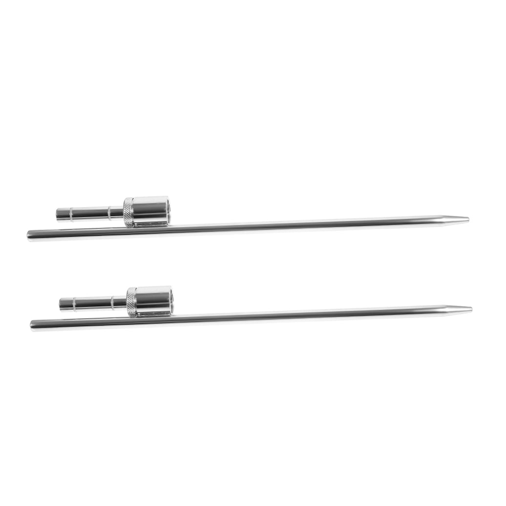 Raindrops 2-Pack Heavy Duty Stainless Steel Ground Stakes for Flagpoles, Flag Base Rods, Strong Flagpole Ground Spikes