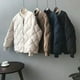 thumbnail image 5 of Chaqueta de algodón Lingge, chaqueta corta de pan para mujer, chaqueta de algodón con plumón, chaqueta de algodón sin cuello, 5 of 5