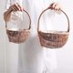 thumbnail image 5 of 2pcs wicker rattan flower basket, willow hand woven basket wedding flower girl baskets, 5 of 5