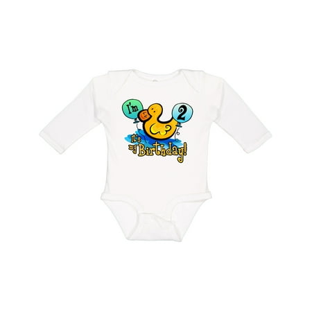 

Inktastic Ducky 2nd Birthday Boys or Girls Long Sleeve Baby Bodysuit
