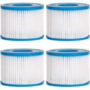 Type VI Hot Tub Spa Replacement Filters Cartridge for Coleman Saluspa, Lay-Z-Spa, Bestway Inflatable Hot Tub (4 Pack)
