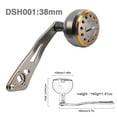 thumbnail image 1 of Fishing Spinning Reel Handle, Lightweight Metal Single Rocker Arm, Reel Replacement Power Handle Grip, 93mm Extended Rocker Arm Low-Profile Reel Handle DSH019-38mm Matte Black, 1 of 9