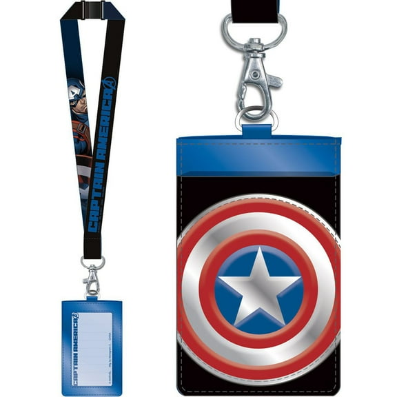 Captain America Deluxe Lanyard with Card Holder