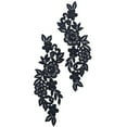 thumbnail image 2 of 1 Par De Apliques De Encaje Floral De Adorno De Encaje Para Manualidades De DIY, Ropa De Moda, Accesorios, , Negro, 2 of 6
