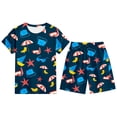 thumbnail image 2 of sususu Girls Outfits 2 piece Animal Print Short Sleeve Pajama Set Soft Summer Sleepwear for Toddlers and Kids, 2 of 3