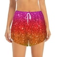 thumbnail image 6 of Rocae Rainbow Glitter for Women's Athletic Shorts Quick Dry Workout Hiking Shorts With Pockets for Running, Yoga, Gym, Sports XX-Large, 6 of 9