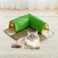 thumbnail image 6 of FITYLE 2 in 1 Cat Tunnel Bed for Indoor Cats, with Removable Washable Mat, for Kitten Puppy Cat House with Toy Ball Playing Exercise green 60cm, 6 of 10