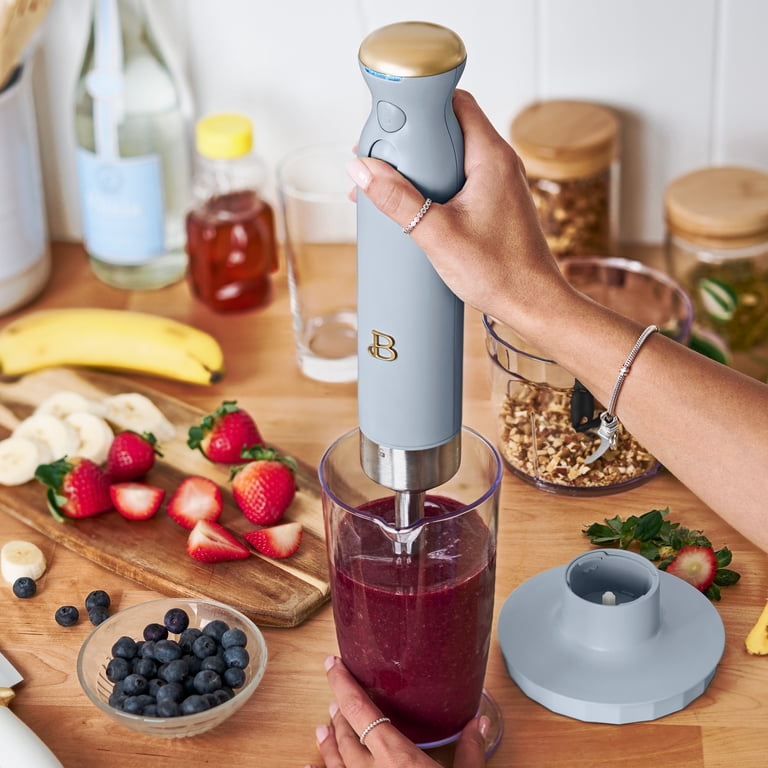 Beautiful Cordless Immersion Blender with Chopper & Whisk, Blue photo 7