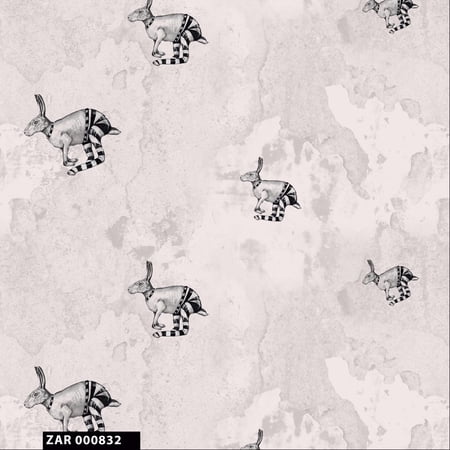 FREE SHIPPING!!! Vintage Kangaroo Pattern 100% Cotton Quilting Fabric for DIY Projects by the Yard - (Blush,Black, Charcoal and Grey)