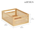 thumbnail image 4 of mDesign Large Natural Cane Kitchen Storage Bin with Handles, 6 Pack, Natural, 4 of 8