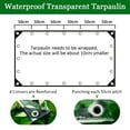 thumbnail image 6 of Clear PVC Vinyl Tarp Clear Tarp, Waterproof Heavy Duty Outdoor Grommet Raincover Tarpaulin for Patio Enclosure, Camping, Porch Canopy, 6.6x19.7ft, 6 of 12