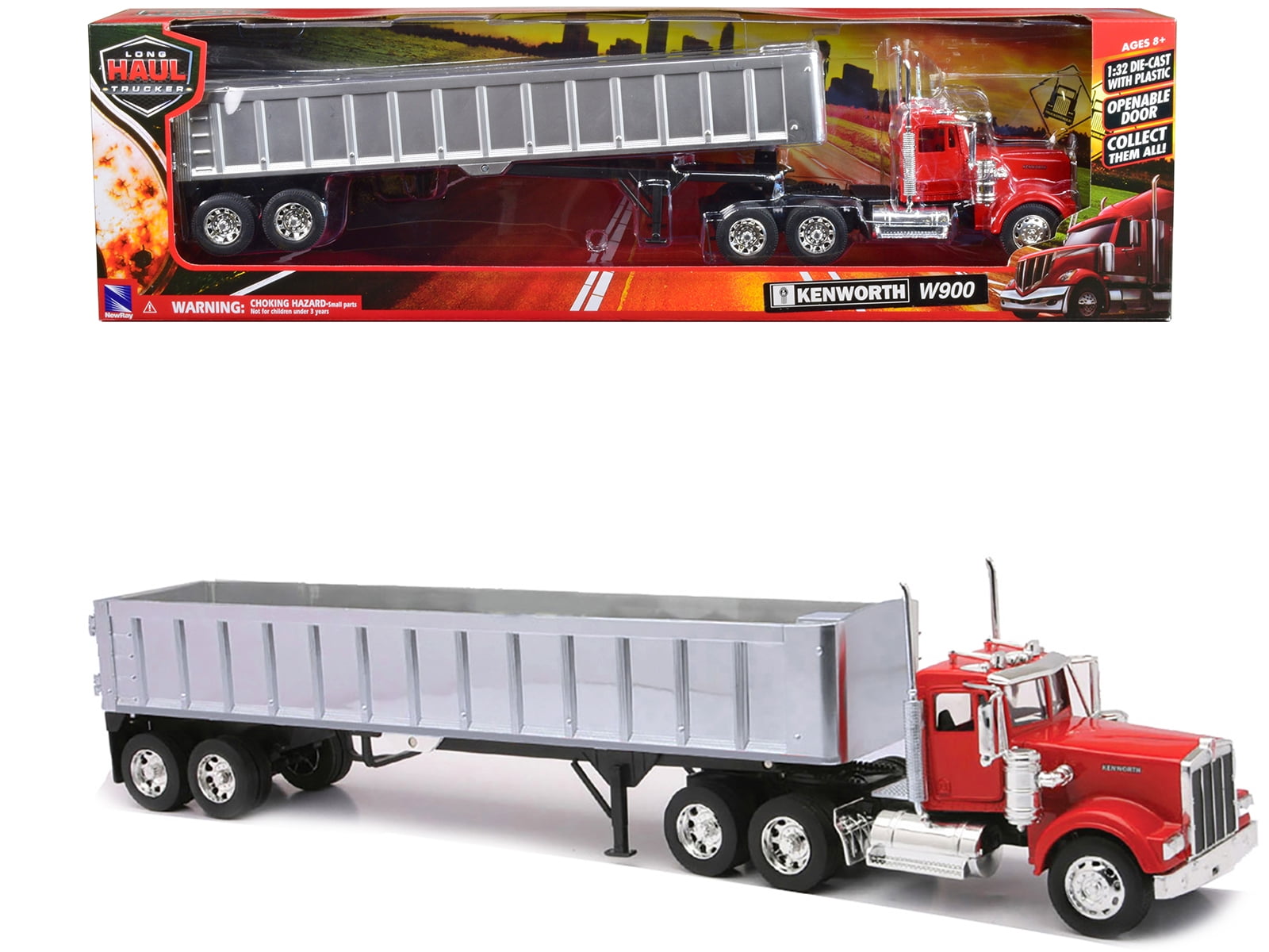 Kenworth W900 Log Hauler with Grabber White with Log