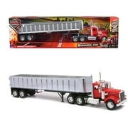 Kenworth W900 Frameless Dump Truck Red and Chrome "Long Haul Trucker" Series 1/32 Diecast Model by New Ray