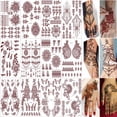 thumbnail image 1 of Kit de tatuaje temporal XMASIR, pegatinas impermeables con henna, 1 of 6