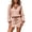 Brown, variant on Women's 2 Piece Plaid Outfits Long Sleeve Collar V Neck Sweatshirt and Drawstring Mini Skirt Lounge Sets Casual Fall Winter Tracksuit Matching Set Yellow