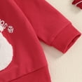 thumbnail image 5 of Toddler Baby Girl Boy Christmas Outfit Santa Embroidery Sweatshirt Long Sleeve Sweater Shirt Pullover Top Fall Winter Holiday Clothes, 5 of 8