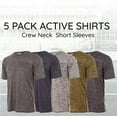 thumbnail image 2 of Boys Active T-Shirt - Quick-Dry Athletic Workout Training Stretch Crew Neck Short Sleeve Top 5 Pack, 2 of 7