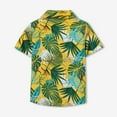 thumbnail image 4 of Cathalem Boys Button up Shirt Little & Big Boys Hawaiian Shirt Kids Tropical Print Button Down Shirts (Green,160), 4 of 9