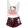 Hello Kitty x Nissin White and Plaid Lounge Set-Small