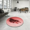 thumbnail image 4 of Ahgly Company Machine Washable Indoor Square Transitional Red Area Rugs, 8' Square, 4 of 7