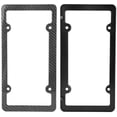 thumbnail image 4 of Acouto License Plate Frame 2PCS Carbon Fiber License Number Plate Frame Cover Holders with Screw Caps Applicable to US, 4 of 5